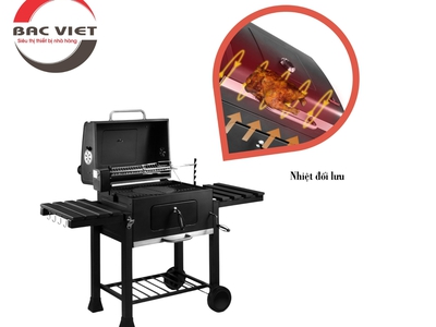 Bếp nướng than hoa, bếp nuwongsBBQ có mô tơ quay tự động 4