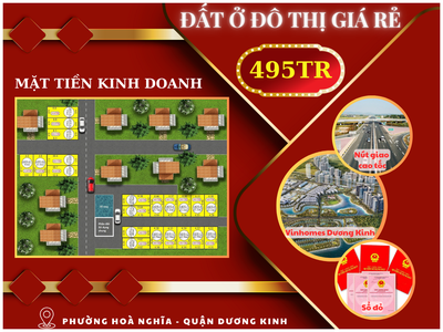Chính chủ bán 3 lô đất liền kề gần Vinhomes Dương Kinh 0