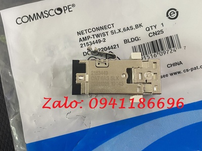 Ổ cắm mạng Cat6A - Modular jack Cat6A AMP/Commscope 2153449-4, hàng sẵn kho 9