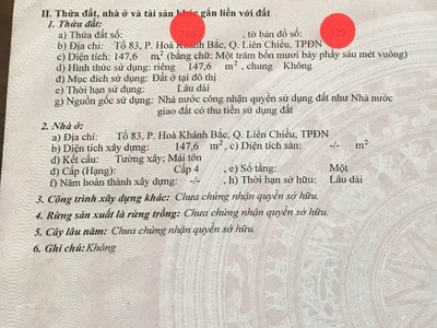 Bán nhà gác lửng mặt tiền đường đồng kè - liên chiểu - đà nẵng 2