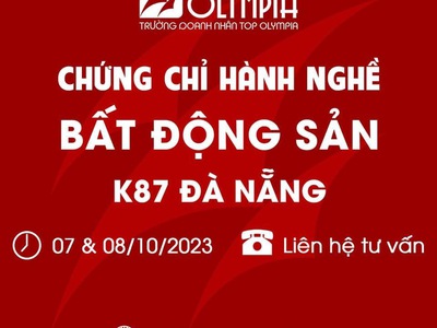 Đăng kí học và thi chứng chỉ hành nghề BĐS tại Đà Nẵng 0