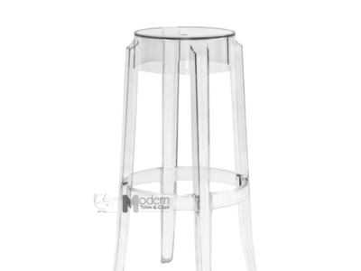 Ghế bar đảo bếp khung nhựa đúc trong suốt nhập khẩu hiện đại HCM CB Charles 0