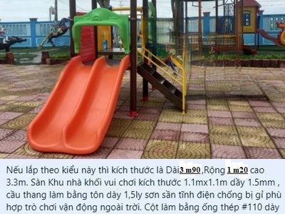 Trang trại dịch vụTrang trí sân vườn với các loại cầu tuột, xích đu, máng trượt bán riêng nhiều loại 2