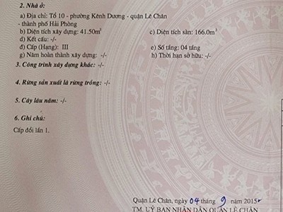 Bán nhà phố thiên lôi, 43m 4 tầng ngõ cực nông giá 2.35 tỉ gần cầu rào 3