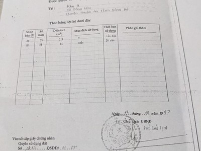 Chính chủ bán đất dĩ an, có thổ cư 3