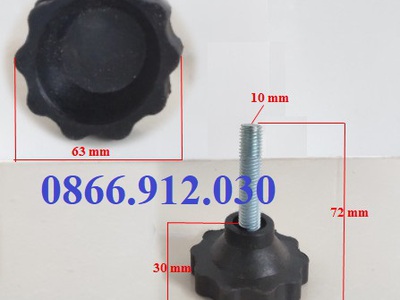 Mua chân tăng chỉnh nhựa đen bu lông, chân tăng đế nhựa 4
