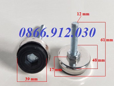Mua chân tăng chỉnh nhựa đen bu lông, chân tăng đế nhựa 5