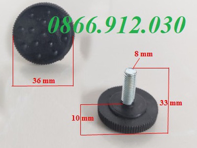 Mua chân tăng chỉnh nhựa đen bu lông, chân tăng đế nhựa 2