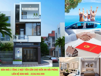 Bán nhà 3 tầng 2 mặt tiền ngay mặt đường giếng nẩy kiến an-hải phong. 0