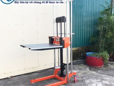 Xe nâng tay cao mini 400kg có mặt bàn hãng Niuli 1
