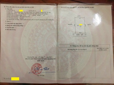 Hàng hót nằm giữa khu vệ tinh xuân mai  diện tích: 67m full thổ cư - thuỷ xuân tiên.   khuôn đất 0