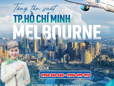 Tăng tần suất bay từ Sài Gòn   Melbourne Bamboo Airway 0