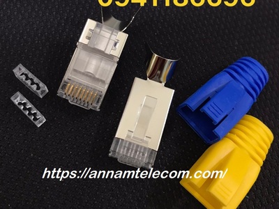 Bộ kìm bấm mạng Cat6A/Cat7, hạt mạng, đầu chụp Cat6A/Cat7 chống nhiễu FTP có đuôi 7