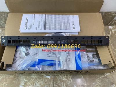 Patch Panel CAT6A AMP  Commscope  chống nhiễu, 24 port mã 1933319-2 2