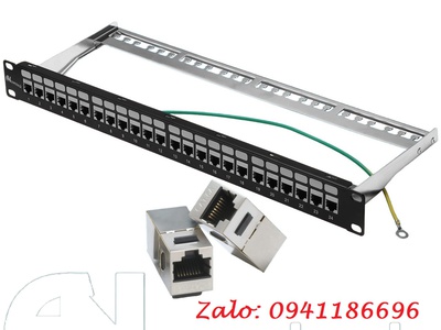 Patch Panel CAT6A AMP  Commscope  chống nhiễu, 24 port mã 1933319-2 3