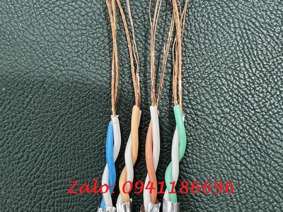 Sẵn kho Cáp mạng Cat7A - 22AWG gồm bốn cặp dây bọc lưới đồng xoắn 6