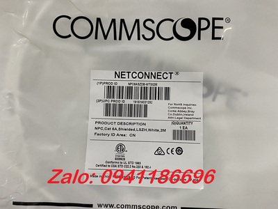 Dây nhảy patch cord Cat6A FTP, Shielded, LSZH, White, 3M hãng Ancomteck mã ACT-LAN-6A03WT 2
