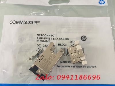 Nhân mạng RJ45 Cat6 Commscope mã 1375055-1, nhân mạng RJ45 Cat5E mã 1375191-1, chân đồng 1