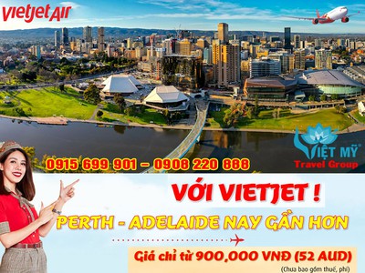 Bay Perth-Adelaide hãng Vietjet chỉ từ 900,000 đồng 0