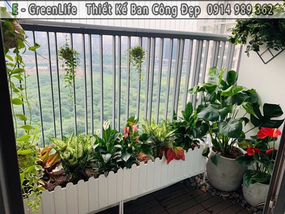 Chậu hàng rào nhựa composite cao cấp trồng hoa, cây cảnh 3