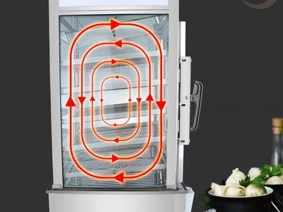 Tủ hấp trưng bày bánh bao 5 tầng 2 lớp kính 4