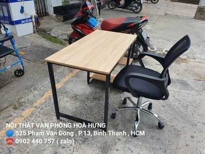 Bàn làm việc chân U liền kệ dưới 1m2 rộng 60 , free ship hcm 3