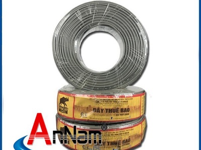 Dây điện thoại 2 đôi - 2 pair  4 lõi 2x2x0.4  Vinacap, cáp mạng thang máy Cat7 SFTP sẵn kho 0