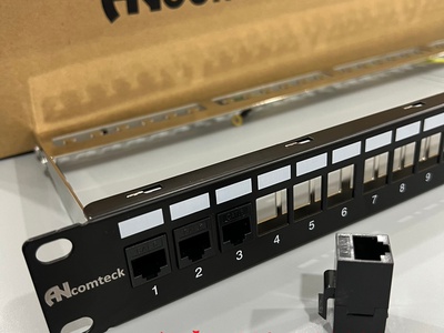 Phân phối thanh đấu nối Patch panel Cat5/Cat6/Cat6A loại 12-24-48 cổng chính hãng Ancomteck 6