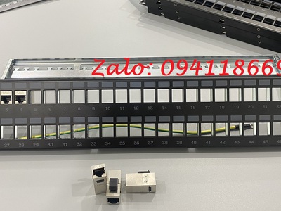 Phân phối thanh đấu nối Patch panel Cat5/Cat6/Cat6A loại 12-24-48 cổng chính hãng Ancomteck 0