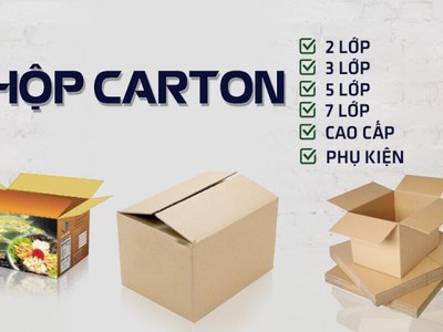 Thùng carton giá rẻ,  3 lớp, 5 lớp các loại. Bìa cuộn 2 lớp, Nẹp góc 0
