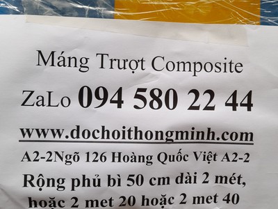 Lắp đặt, sửa chữa, thay mới, bán riêng máng trượt giá rẻ chỉ 2 triệu loại dài 2 mét composite 7