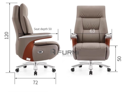 Ghế lãnh đạo chất liệu da thật nhập khẩu cao cấp CD7154-L   Nội Thất Furni 4