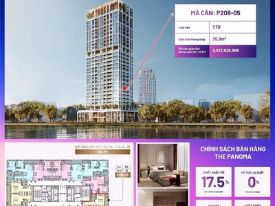 Căn Studio  DUY NHẤT  còn lại tại tòa P2 - The Panoma trực diện Sông Hàn, View Công viên 0