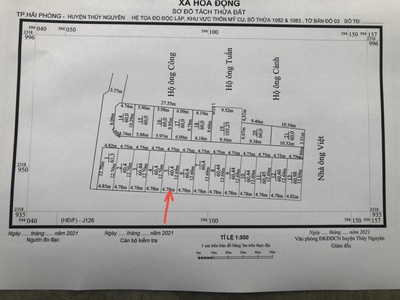 Bán Đất Hoa Động, Thuỷ Nguyên, 60m2, Ngõ oto, Giá 790tr 0