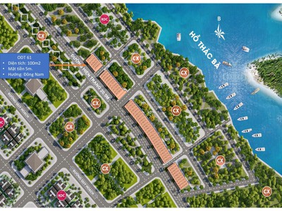 Bán lô 61 dự án thác bà lake view yên bái, diện tích 100m2. giá 1.1 tỷ có thương lượng 0