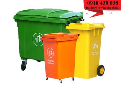 Thùng rác nhựa, thùng rác công cộng nhựa HDPE nguyên sinh giá rẻ 0