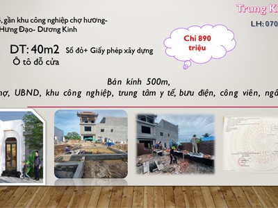 Căn nhà cấp 4 xây độc lập tại Phạm Gia Mô, Hưng Đạo, Dương Kinh, giá chỉ 890tr . 0
