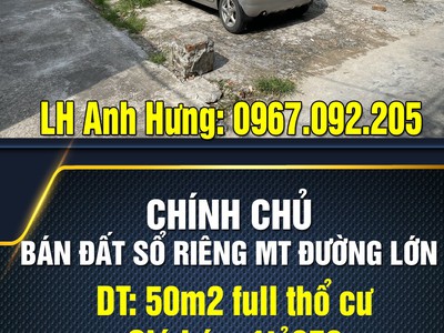 Chính chủ bán 50m2 đất sổ riêng mặt tiền đường lớn trung tâm thái bình 0