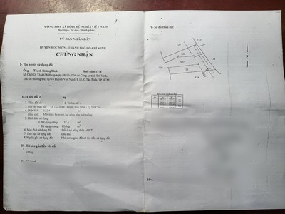 Cần bán gấp Lô Đất 161m2 Khu Biệt Thự , Tân Hiệp-Hóc Môn-HCM 4