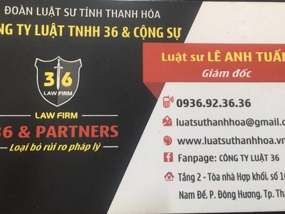 Công ty Luật - Dịch vụ thành lập công ty tại Thanh Hoá 1