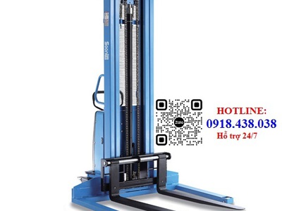 Xe nâng bán tự động chân rộng  chân khuỳnh  tải trọng 1-2 tấn nâng cao tới 3.5m 0