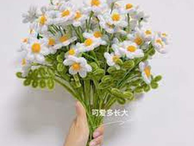 Hoa Cúc Họa Mi Hanmade làm từ kẽm nhung 0