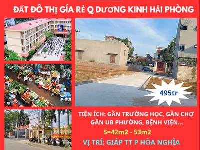 Bán đất giá rẻ nhất thị trường Hòa Nghĩa Q Dương Kinh 0