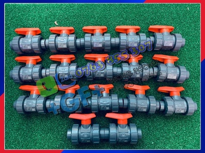 Van bi nhựa GF 375 cpvc/fkm Dn10-Dn15-Dn20-Dn25-Dn32-Dn40-Dn50-Dn100 0