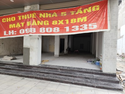Chính chủ cho thuê toà nhà 5 tầng gồm 2 lô mb liền kề mt8m làm văn phòng cửa hàng   đường kinh 1