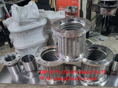 Khớp nối mềm kết nối mặt bích/ khớp nối mềm inox chịu nhiệt/ khớp nối kim loại nối bích/ khớp chống 1