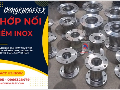 Khớp nối mềm kết nối mặt bích/ khớp nối mềm inox chịu nhiệt/ khớp nối kim loại nối bích/ khớp chống 2