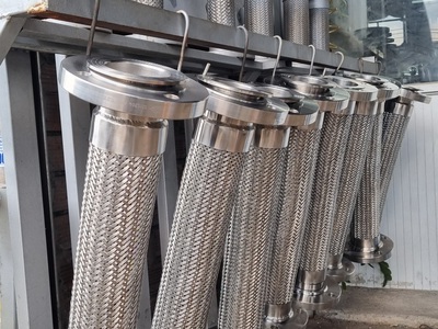 Khớp nối mềm kết nối mặt bích/ khớp nối mềm inox chịu nhiệt/ khớp nối kim loại nối bích/ khớp chống 4