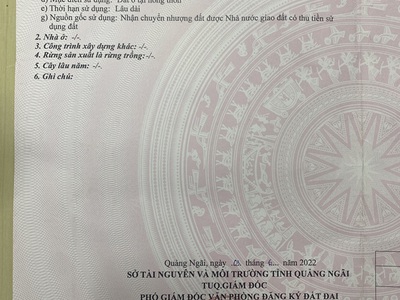 Chính chủ cần bán nhanh lô đất tại 123 võ nguyên giáp, xã tịnh hà, huyện sơn tịnh, quảng ngãi 2