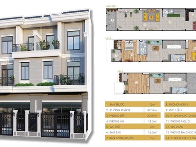 Bán nhà phố 2 lầu 1 trệt, thanh toán 1 tỷ nhận nhà sủ dụng ngay. diện tích 5x26 3